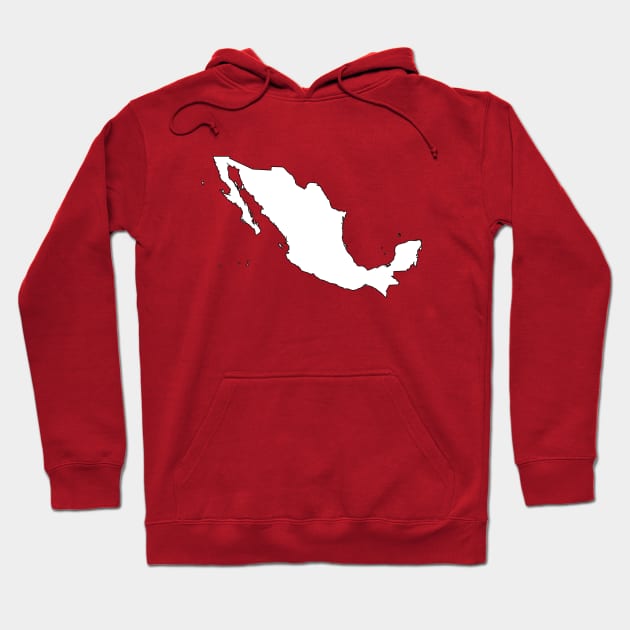 Mexico Map by Basement Mastermind Hoodie by BasementMaster
